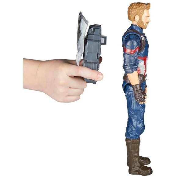 Marvel Avengers Titan Heroes Power FX Captain American Speaks French New in Box - Picture 4 of 16